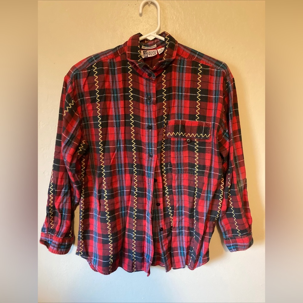 1990’s jeans wear flannel women’s large